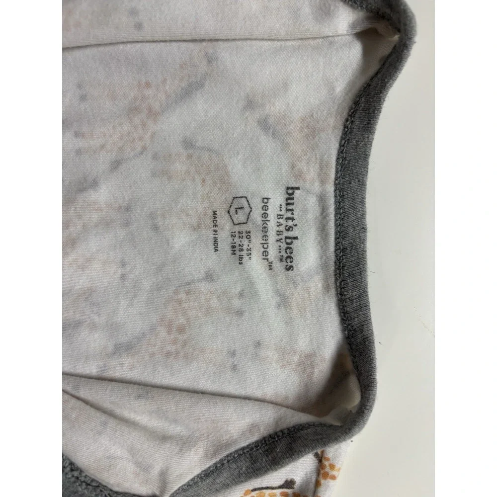 Burt's Bees Baby Wearable Blanket Sleep Sack L Giraffe Zipper Beekeeper